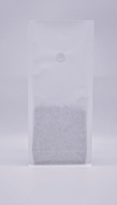White Kraft, Compostable, Side Gusset, Open Top, Block Bottom, One Way Valve, Coffee Pouch